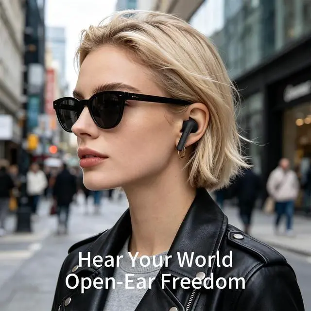 Alt view image 6 of 7 - True LITE II Wireless Earbuds Bluetooth 6.0, Semi in-Ear Headphones with ENC Clear Calls, Low Latency, 20H Playtime, IPX4 Waterproof, Comfortable Fit with AI App Support