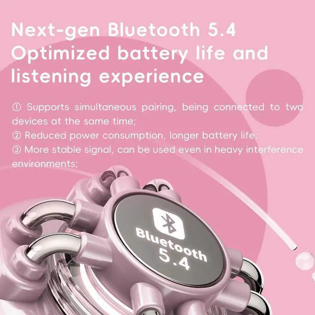 Alt view image 3 of 7 - Anytime Active Noise Cancelling Bluetooth 5.4 Retro Headphones, 58H Playtime, with Microphone,Light Weight Earphones Comfort Headsets for Travel,Home (Titanium Gold)
