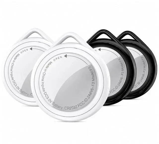 Main image of Air Tracker Tags 4 Pack, Bluetooth Tracker & Item Finders Work with Apple Find My, Replaceable Battery, Waterproof Smart Tag for Keys, Wallet, Luggage