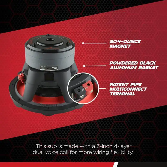 Alt view image 3 of 7 - TXXBD312 1800 Watt Car Subwoofer