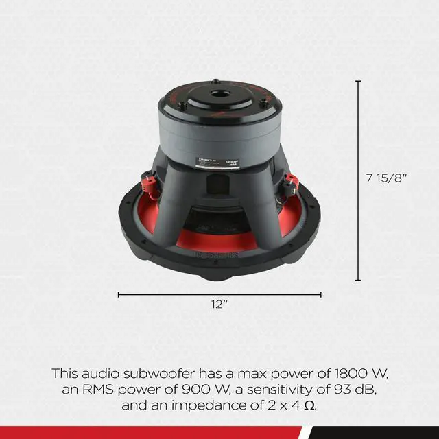Alt view image 4 of 7 - TXXBD312 1800 Watt Car Subwoofer