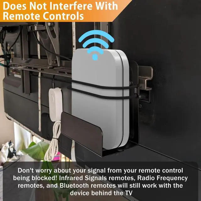 Alt view image 5 of 7 - Cable Box Mount, Modem Mount, Adjustable Cable Box Wall Mount Bracket | for Small and Wide Devices, Compatible With Media Players, Cable Boxes, Modems, DVD Players