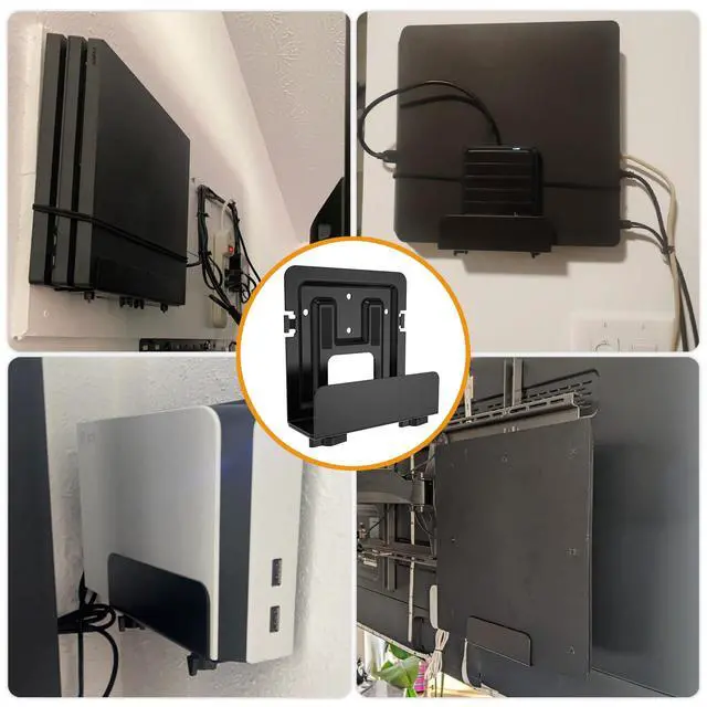Alt view image 7 of 7 - Cable Box Mount, Modem Mount, Adjustable Cable Box Wall Mount Bracket | for Small and Wide Devices, Compatible With Media Players, Cable Boxes, Modems, DVD Players