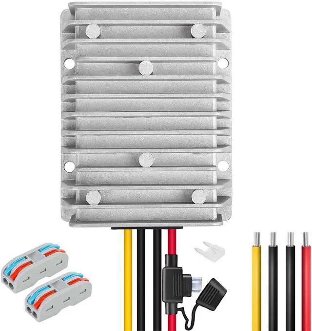 Main image of 24V 36V 48V to 12V 30A 360W Converter Step Down Voltage Reducer with Fuse | and Connectors DC to DC Buck Converter 12V Golf Cart Voltage Regulator Waterproof Transformer for Golf Cart