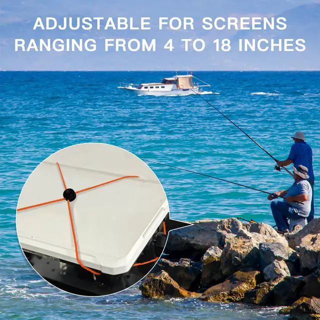 Alt view image 4 of 4 - 3 PCS Fishing Graph Cover Straps - Keep Your Fishing Graph Cover Secure During Travel with Easy-to-Adjust Fish Finder Bungee Straps
