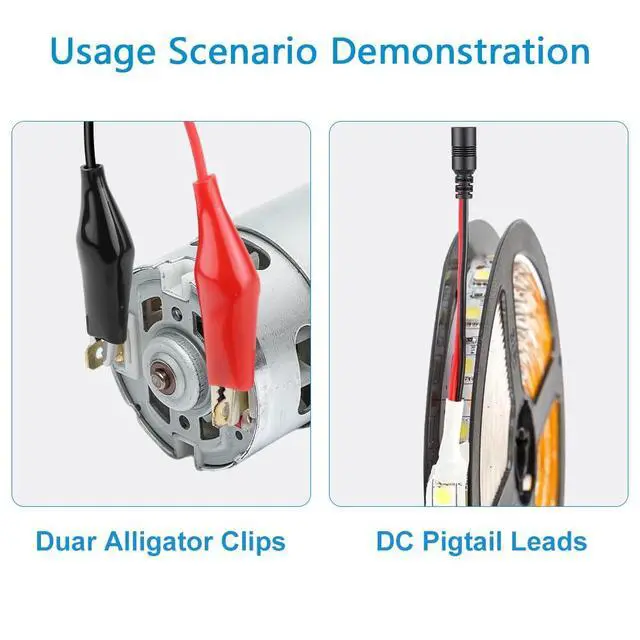 Alt view image 5 of 7 - 72W Adjustable Universal Power Supply DC 3.5V-24V 3A AC/DC Adapter | LED Voltage Display,16 Tips,Polarity Converter,Alligator Clips,DC Pigtail Power Cable,for LED Strip,Camera,CCTV,Printer
