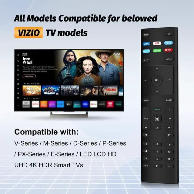 Alt view image 2 of 7 - Universal for Vizio Smart TV Remote Control Replacement, VizioRemote Compatible with VIZIO All LED LCD HD 4K UHD HDR Smart TVs