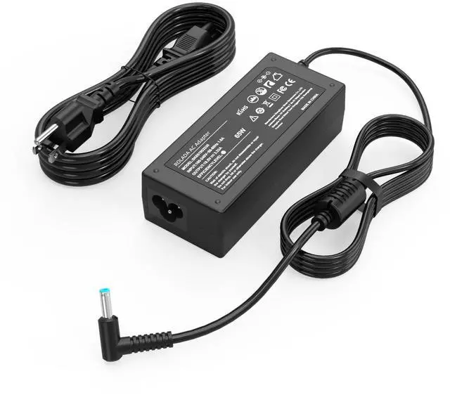 Main image of 90W Laptop Charger Compatible with HP Pavilion X360 11 13 14 15 17; Envy 13 15 17 M6 M7 X360, Stream 11 13 14 AC Adapter; Spectre X360 13 15, Elitebook Power Supply Cord (Smart Blue Tip)