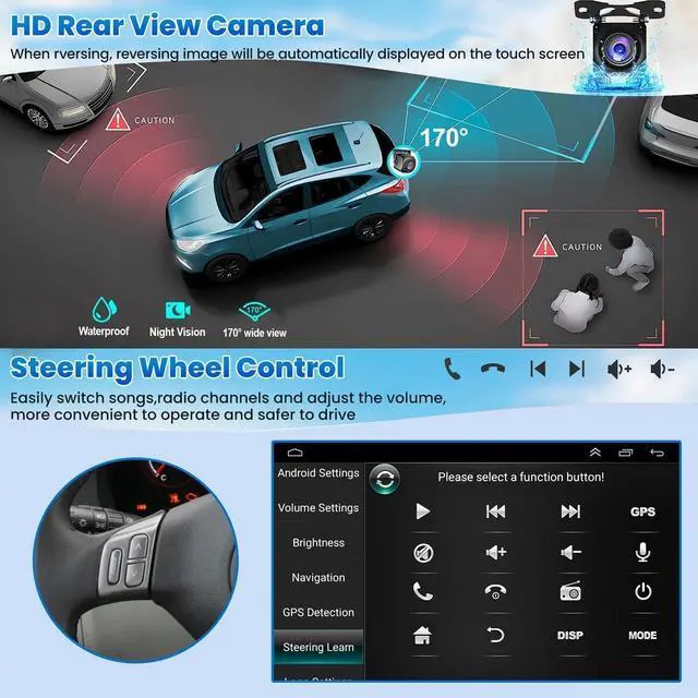 Alt view image 5 of 7 - 4G+64G Car Stereo for Toyota Corolla 2009-2013, 9 Inch Android 13 Touch Screen Corolla Radio with Wireless CarPlay, Android Auto, GPS Navi, 5G WiFi, Bluetooth 5.2, HD Rear Camera, SWC,FM Radio