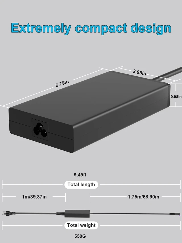 Alt view image 5 of 7 - 135W Charger Compatible with Acer Nitro 5 7 16S V15 V17 V14 V16 Series AN515-56 AN515-55 ANV14-62 ANV15-51 ANV16-42 ANV17-61 ANV16S-41 Aspire 3D Gaming Laptop Replacement Power Adapter