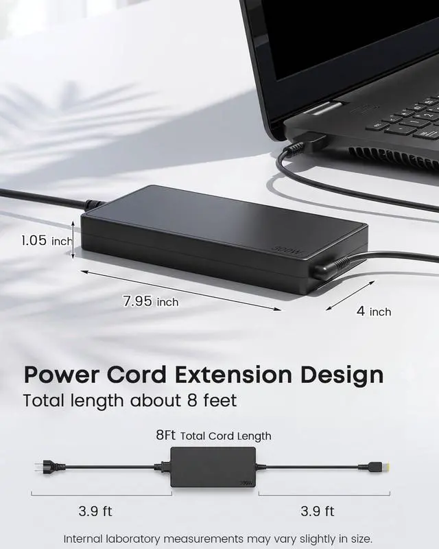 Alt view image 3 of 6 - 300W 245W 230W Charger Fit for Lenovo LOQ Legion 5 Pro ADL245SLC3A | Compatible with ThinkPad Yoga Laptop, ADL245SDC3A, ADL245SCC3A, ADL230SDC3A, ADL230SCC3A, ADL300SDC3A, ADL300SLC3A