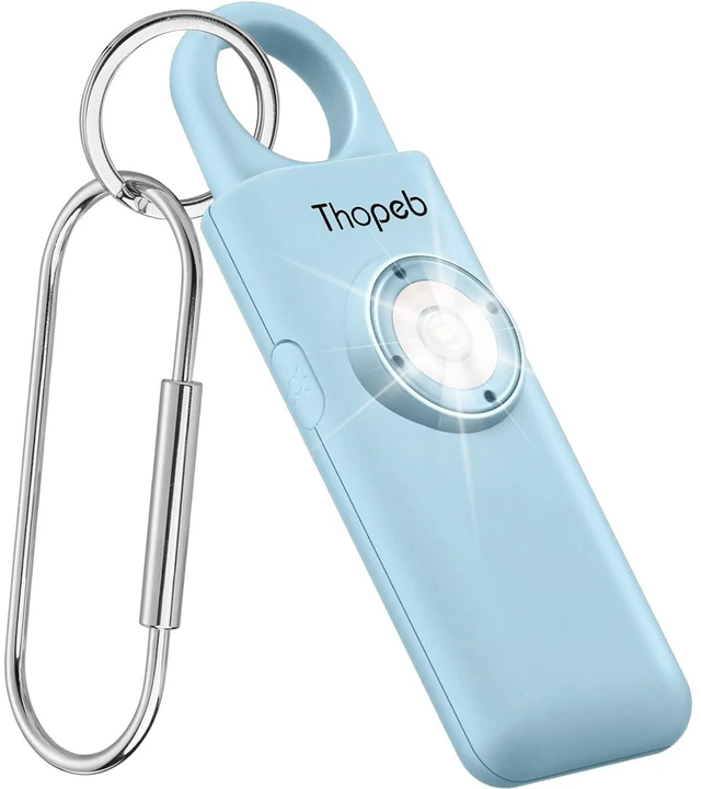 Main image of Personal Safety Alarm for Women Upgraded Rechargeable Strobe with Separate Switch, 135dB Siren, Long-Lasting Protection, Stylish Keychain (Aqua)