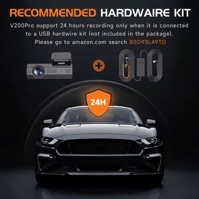 Alt view image 6 of 7 - 2.5K Dash Cam Front, Mini Car Camera with App, 2.4G WiFi Smart Dash Cam for Cars, WDR Night Vision, 24H Parking Mode, G-Sensor, Heat Resistant, Supports 256GB Max