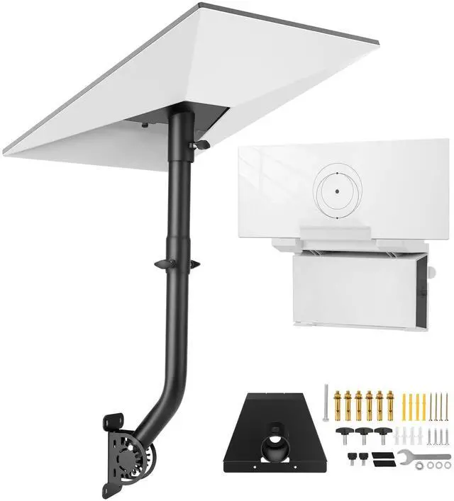 Main image of Starlink Gen 3 Mount, 28.3in Starlink Mounting Adapter with 2-in-1 Router Mount, Adjustable Satellite Dish Mount Kit with 360°Rotatable Pole for Wall, Roof, Eaves Installation, All Metal Construction