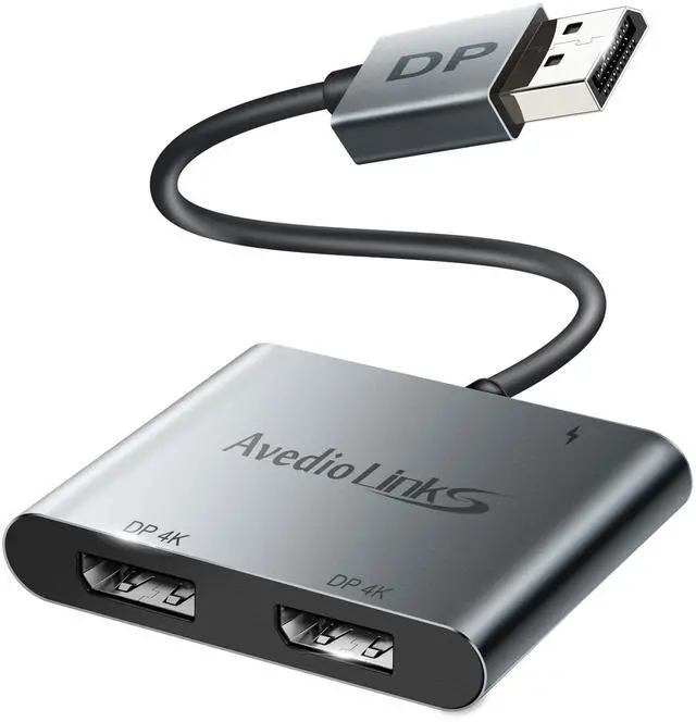 Main image of Displayport to Dual Displayport Splitter Adapter 4K@60Hz, DP 1.4 Splitter Adapter 1 in 2 Out SST/MST Extended Display Compatible with PC, Laptop,Graphics,PC