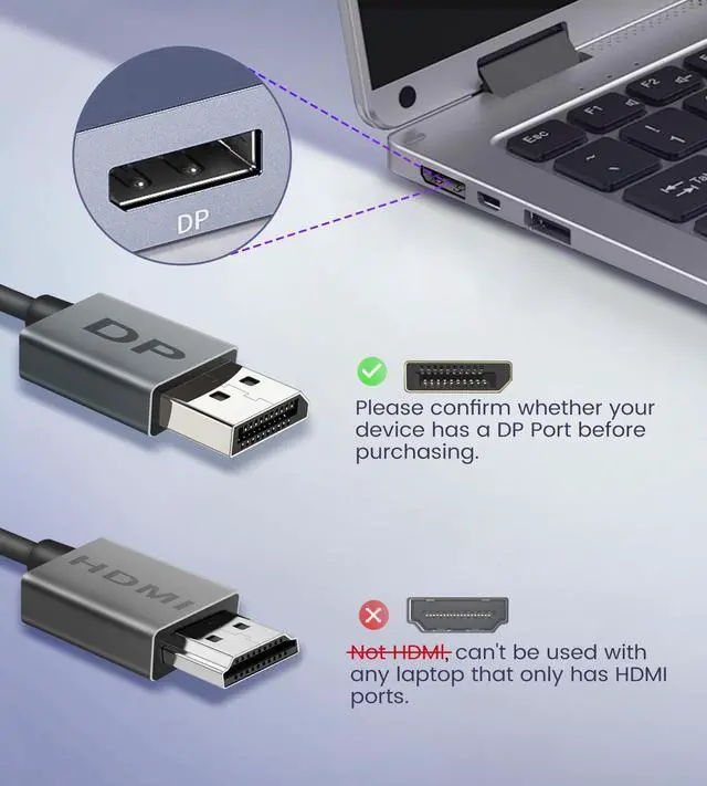 Alt view image 5 of 7 - Displayport to Dual Displayport Splitter Adapter 4K@60Hz, DP 1.4 Splitter Adapter 1 in 2 Out SST/MST Extended Display Compatible with PC, Laptop,Graphics,PC