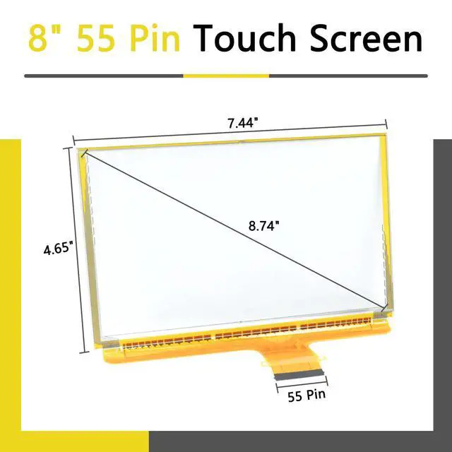 Alt view image 3 of 6 - 8" 55 Pin Touch Screen Glass Digitizer Compatible with 15-18 Suburban | Tahoe Colorado Silverado Canyon Sierra MYLINK Navigation Raido DJ080PA-01A DJ080PA-01G