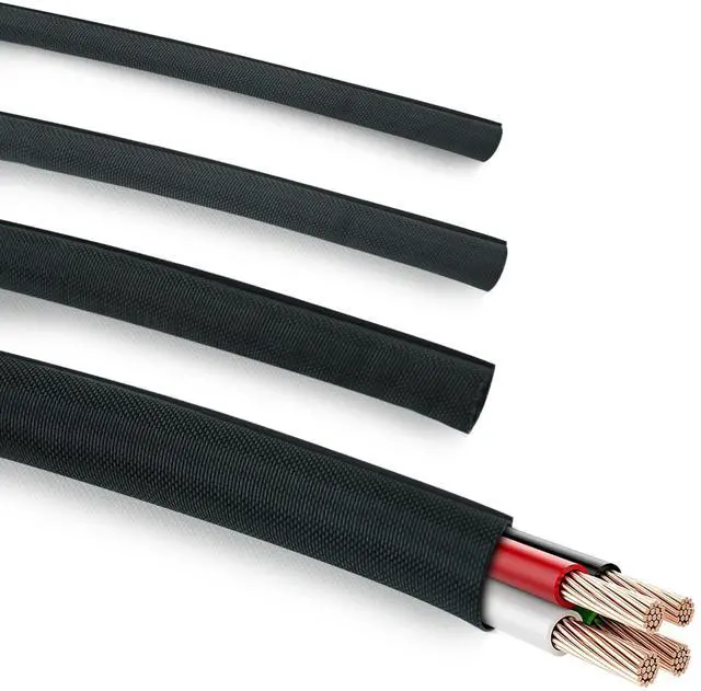 Main image of 300 Inch Self-Wrapping Split Braided Sleeve Cable Management,Automotive Wire Loom Cord Covers,Harness Wires Cord Protectors,Wire Loom Tubing Cable Organizer (3/8"-25ft)