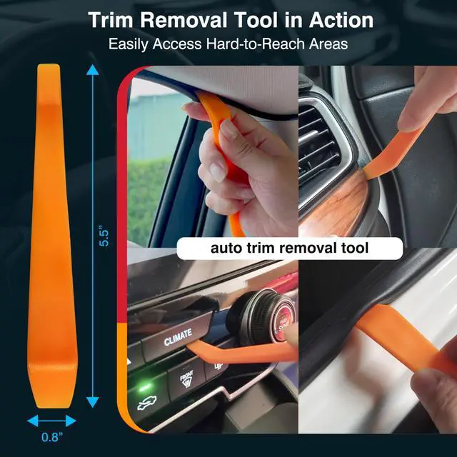 Alt view image 3 of 6 - Dash Cam Installation Kit Trim Removal Tool, 20 Strong Adhesive Cable Clips, Reusable Cable Ties, Split Sleeve & Foam Pads Clean Car Wire Organizer