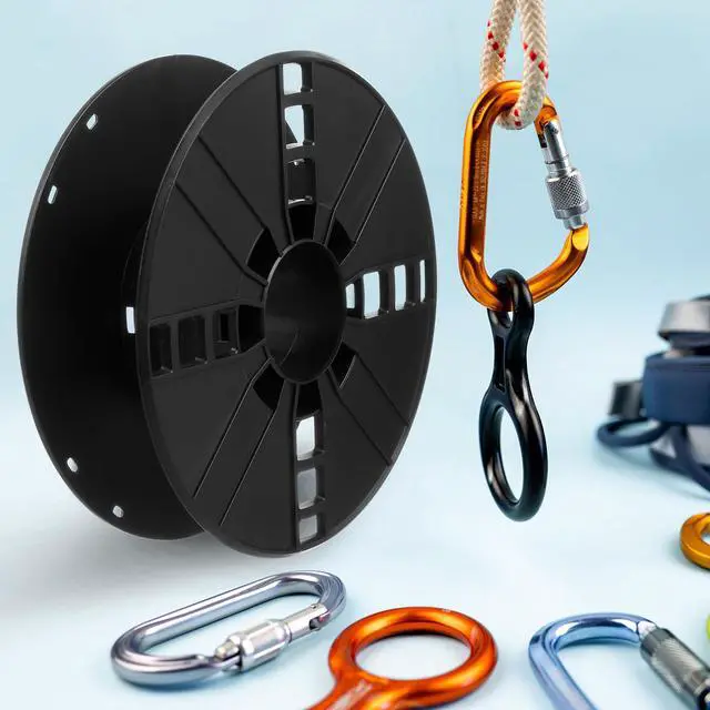 Alt view image 3 of 7 - Small Cord Reel, Portable Open Wire Spool Organizer | Empty plastic cable storage reel for extension cord Ethernet cable, RV, camping, motorhome, garage, workshop