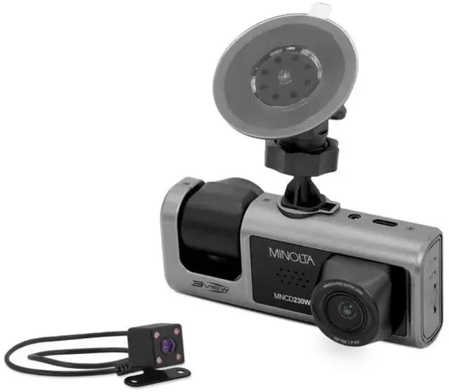 Main image of MNCD230WT 3View 3-Channel Dash Camera 1080P HD (Gray) | Capture sharp photos and video with intuitive controls for travel, family and everyday moments