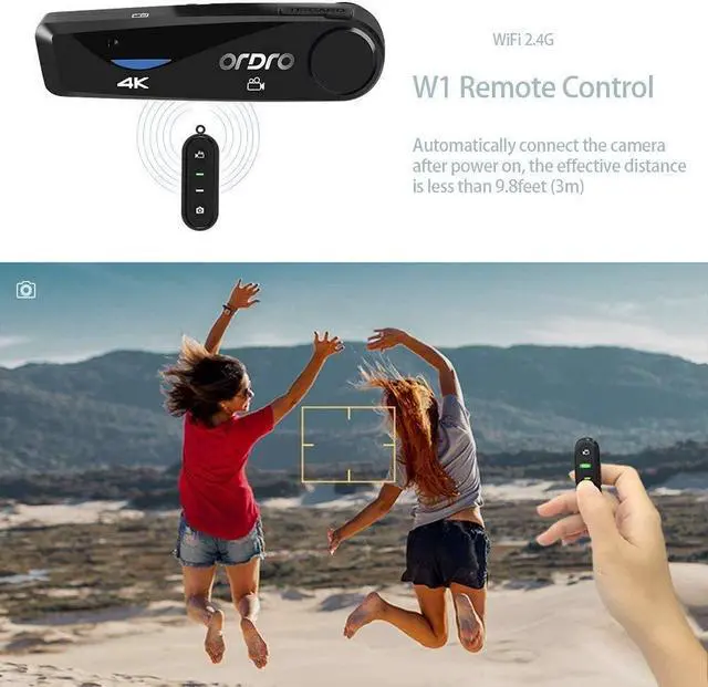 Alt view image 5 of 6 - Camcorder 4K Head Mounted Camera EP6 Wearable Video Camera FHD 1080P 60FPS Vlog Video Recorder WiFi Hands-Off Camera Webcam (32GB Memory Card Included)