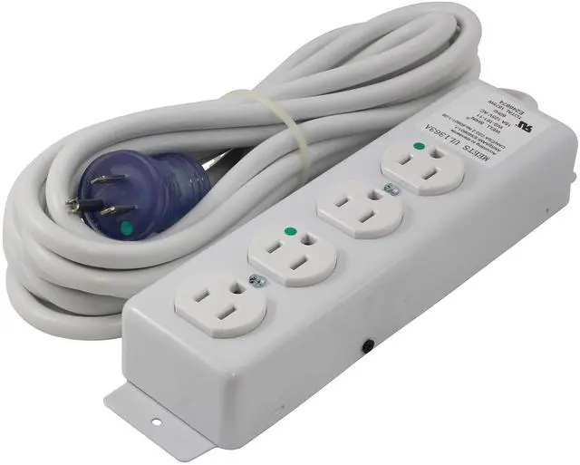 Main image of Medical Hospital Grade Power Strip Meets UL 1363A CSA 60601 Approval (15FT- 4 Outlets)
