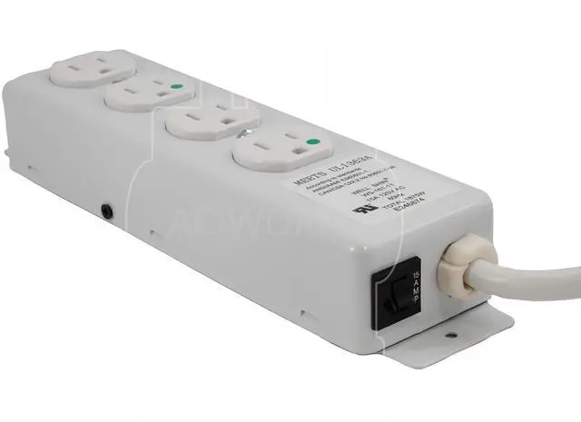 Alt view image 5 of 6 - Medical Hospital Grade Power Strip Meets UL 1363A CSA 60601 Approval (15FT- 4 Outlets)