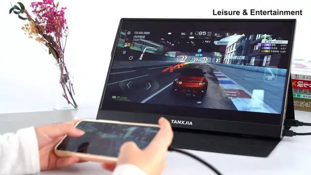 Alt view image 2 of 7 - 15.6 Inch Portable Touchscreen Monitor, 1080P FHD IPS Display | USB C HDMI External Second Screen with Smart Cover Stand for Laptop PC Mac Phone Gaming