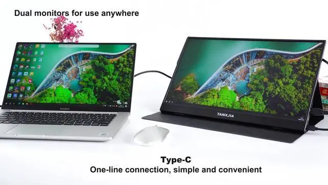 Alt view image 5 of 7 - 15.6 Inch Portable Touchscreen Monitor, 1080P FHD IPS Display | USB C HDMI External Second Screen with Smart Cover Stand for Laptop PC Mac Phone Gaming