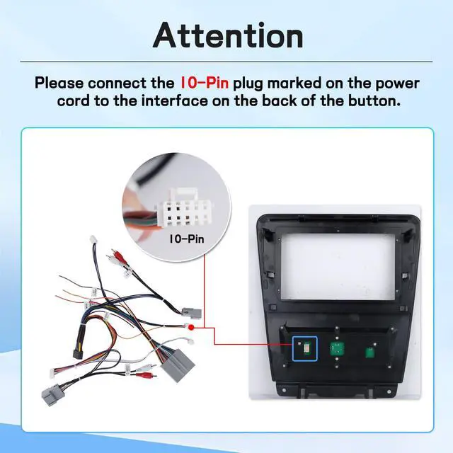Alt view image 3 of 7 - 2G+64G Car Stereo for Ford Mustang 2010-2014 | with 10.1 inch Touchscreen Radio with Wireless Carplay/Android Auto/GPS/Bluetooth/FM/RDS/SWC/Backup Camera