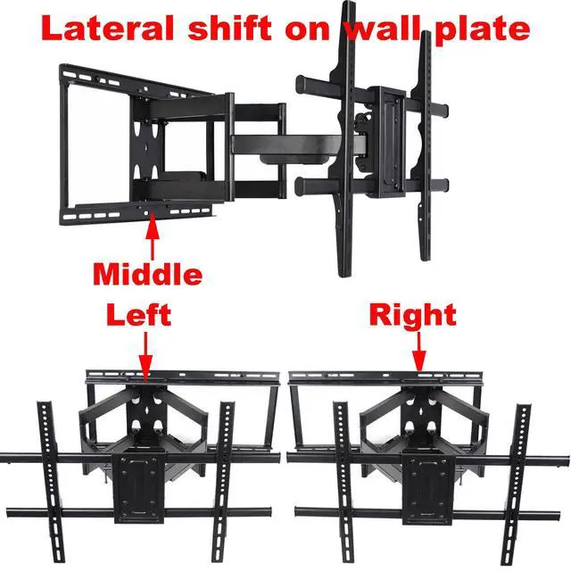 Alt view image 2 of 7 - 24 inch Extension Full Motion Swivel Articulating TV Wall Mount Bracket for Most 40"-90" LED LCD OLED UHD Plasma Flat Screen TV with VESA 684x400,600x400,400x400,200x200mm MW480B BCL