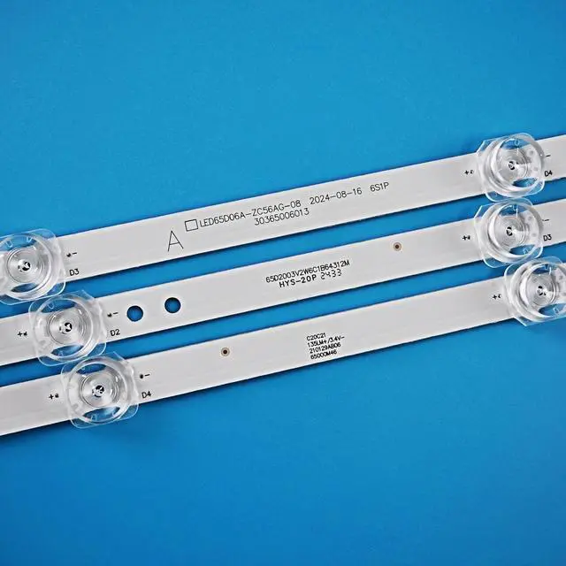 Alt view image 2 of 7 - 12 Pieces (A) LED Backlight Strips for ONN 100012587 LED65D06A-ZC56AG-08 6S1P 30365006013 65V81 LU65C61 LU65J71 LS65AL88A81 RCA RTRQ6522-US
