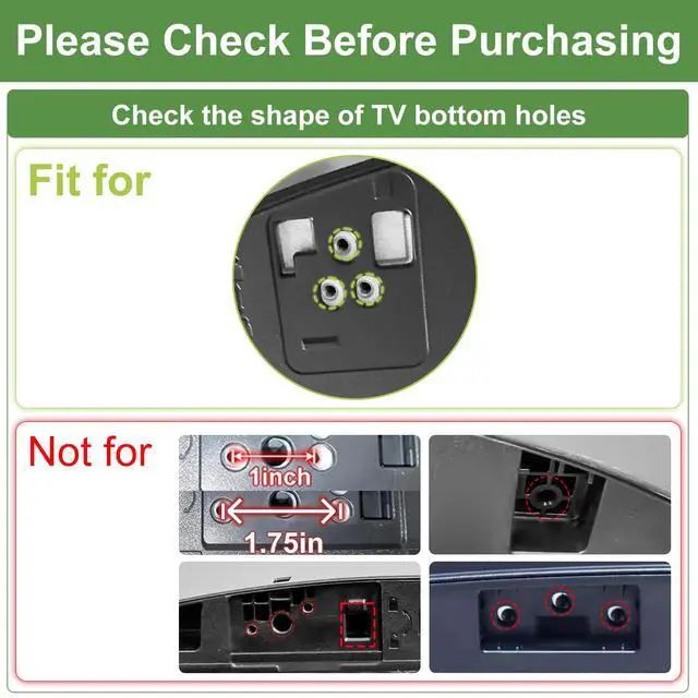 Alt view image 2 of 7 - TV Stand for LG TV Legs, for LG 75" TV Legs 75UM6970PUB 75UK6500 75UK6570 75UK7050 75UM7570 75UM8070 75UM7100PUA 75UN6955 75UN7370 75UN8570AUD MAM648866 with Screws