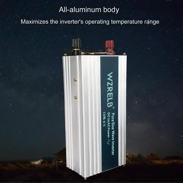 Alt view image 5 of 6 - 1000W Pure Sine Wave Inverter 48V DC to 110V 120V AC,Car Power Inverter with Dual AC Outlets, LED Display,Off-Grid Portable Power Converter for Home, RV, Truck, Camping