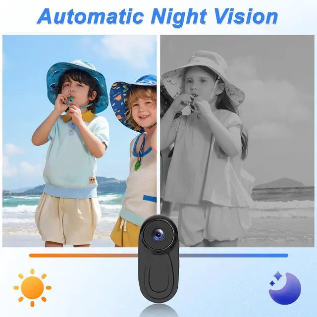 Alt view image 5 of 7 - Mini Body Camera 1080P HD Thumb POV Wearable Action Body Cam Hand Free Vlogging Cameras Worn Small Camcorder with Magnetic Clip for Travel Cycling Pet Walk Vlog