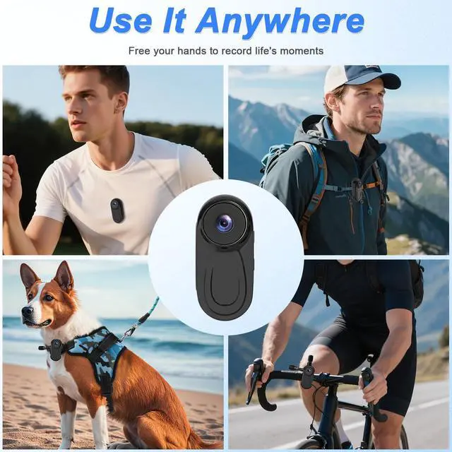 Alt view image 6 of 7 - Mini Body Camera 1080P HD Thumb POV Wearable Action Body Cam Hand Free Vlogging Cameras Worn Small Camcorder with Magnetic Clip for Travel Cycling Pet Walk Vlog