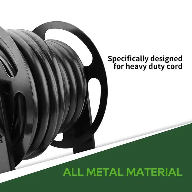 Alt view image 4 of 5 - RV Power Cord Reel, Heavy Duty Power Cord Storage Reel, Holds Up to 50 Feet of 50A (6/3+1/8 AWG) Heavy Duty Power Cord