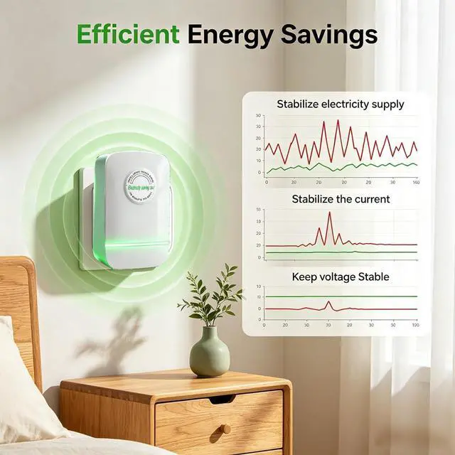 Alt view image 5 of 6 - 6 Pack Stopwatt Smart Power Device, US Plug 90V-250V Up to 30KW, Voltage Stabilizer, Stop Watt Plug-in for Home & Office