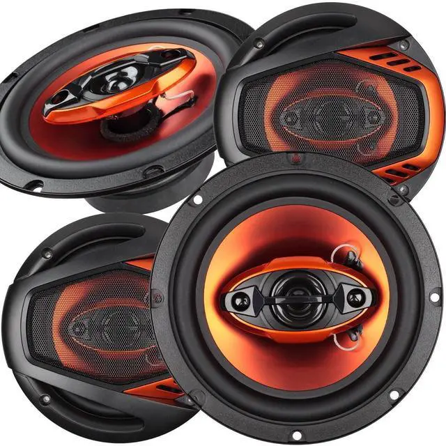 Main image of 1300W 6.5-Inch 4-Way Car Audio Coaxial Speakers System - 2 Pairs