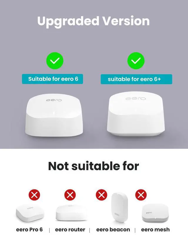 Alt view image 2 of 7 - Wall Mount Holder for eero 6 and eero 6+ Router Mesh Wi-Fi System, No Messy Wires, The Outlet Wall Mount Holder for eero 6 Plus, Stand Bracket for eero 6 Extender Space Saving White