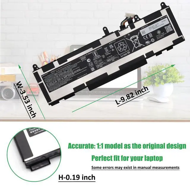Alt view image 5 of 7 - WP03XL Laptop Battery Replacement for HP EliteBook 830 835 840 845 860 865 G9 835 840 845 860 865 G10 EliteBook x360 1040 G9 G10 Series M73466-005 M64305-421 HSTNN-LB8W HSTNN-OB2J L78555-005