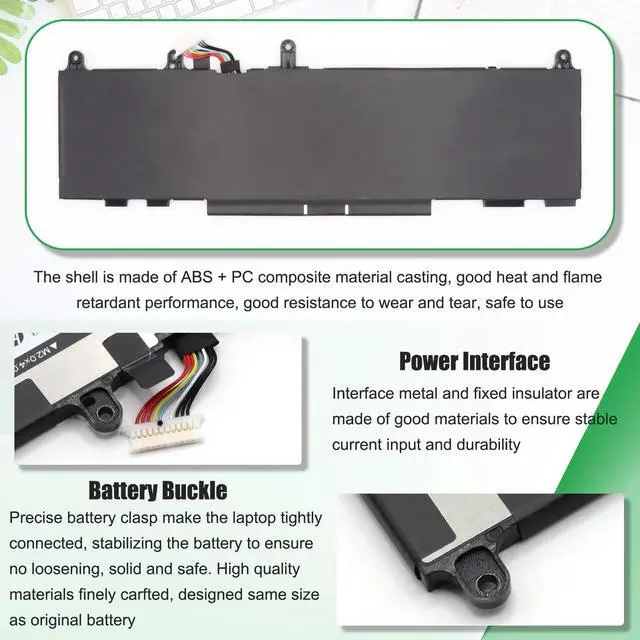 Alt view image 6 of 7 - WP03XL Laptop Battery Replacement for HP EliteBook 830 835 840 845 860 865 G9 835 840 845 860 865 G10 EliteBook x360 1040 G9 G10 Series M73466-005 M64305-421 HSTNN-LB8W HSTNN-OB2J L78555-005