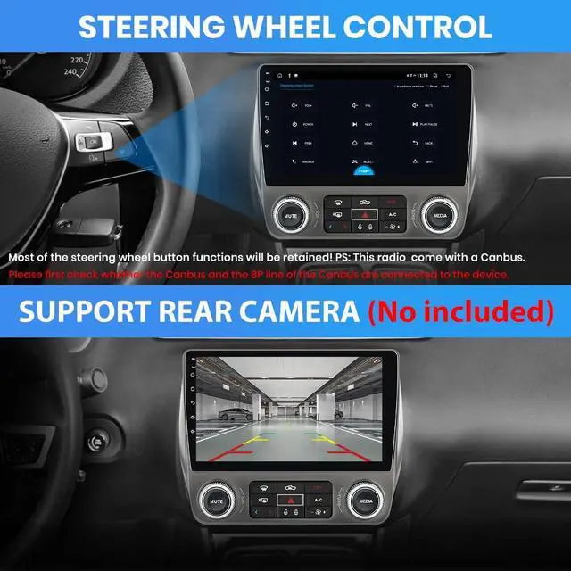 Alt view image 4 of 7 - Car Radio for Chevrolet Chevy Camaro Radio, 2010 2011 2012 2013 2014 2015 Camaro Radio Upgrade with 9 Inch Touchscreen, Android, Carplay, DSP, Bluetooth 5.0, GPS, FM, AM, 2G RAM, 64G ROM