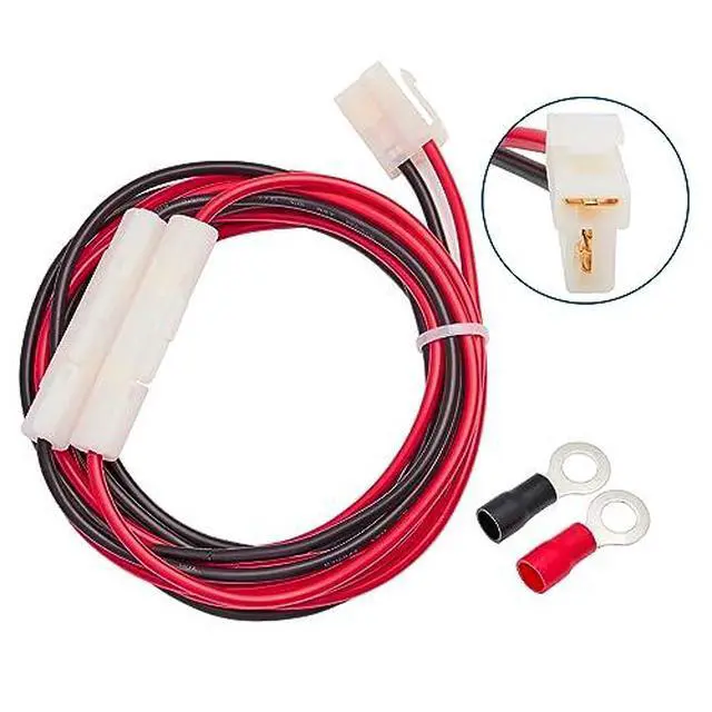 Alt view image 2 of 7 - T-Shape DC Cord Car Power Cable, 3 meters CB Mobile Radio Connector Cable with 15A Fuse for YAESU FT-7800R FT-7900R FT-8900R FT-2600 Kenwood TM-741 TM-G707 TM271 TM281 BTECH ICOM ALINCO ANYTONE