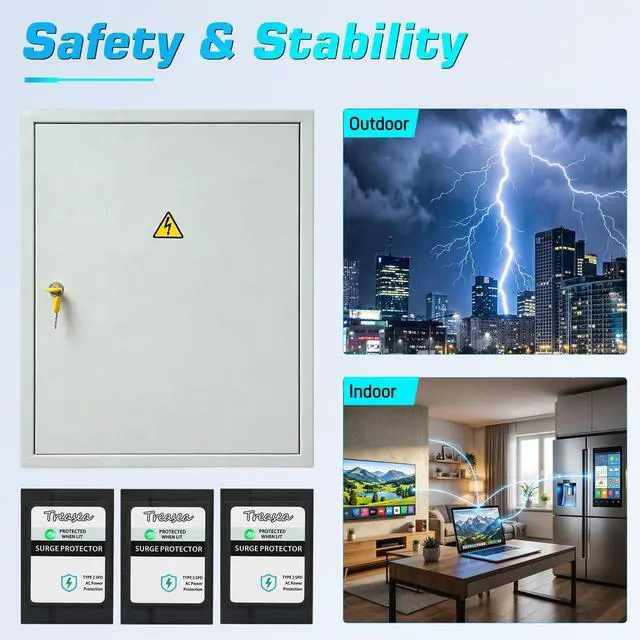 Alt view image 4 of 7 - Type BR Whole-Panel Circuit Breaker Surge Protective Device (3 Pack)
