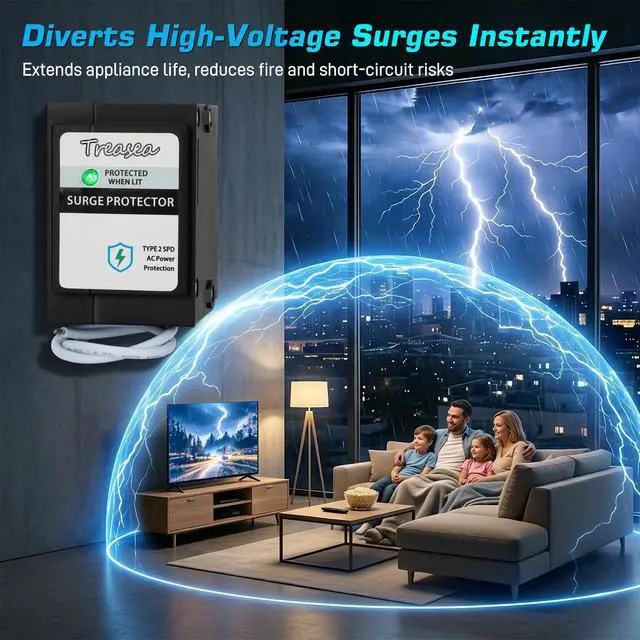 Alt view image 7 of 7 - Type BR Whole-Panel Circuit Breaker Surge Protective Device (3 Pack)