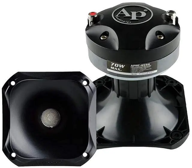 Main image of APHC-4550 Car Audio Compression Driver with ABS Horn Combo for High Frequency Vehicle Stereo or Radio Listening, 3.5 Inch