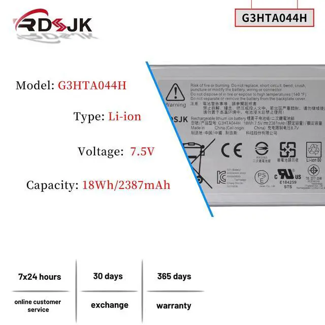 Alt view image 2 of 7 - G3HTA044H DAK822470K G3HTA020H Tablet Screen Battery for Microsoft Surface Book 1 2 1703 1704 1705 CR7 13.5" CR7-00005 CR7-00007 Book 2 128GB 256GB 512GB 1TB 2-in-1 Series 7.5V 18Wh with Tools