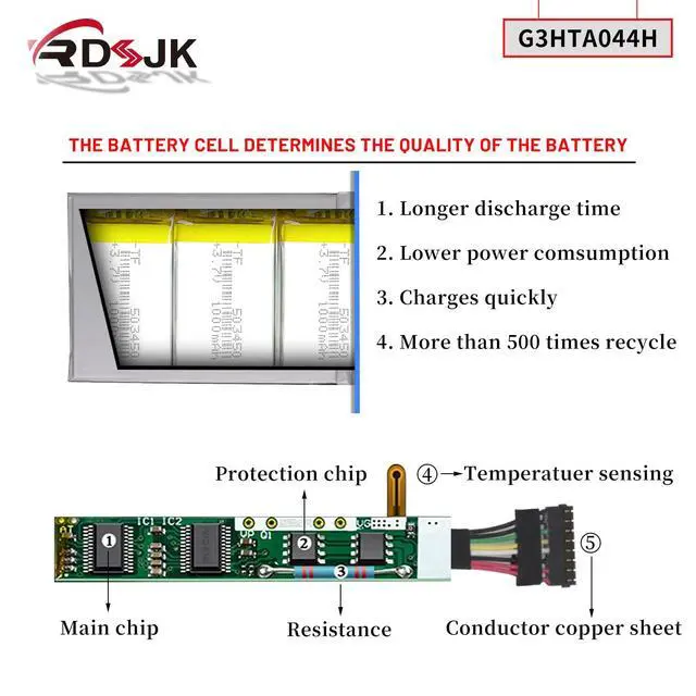 Alt view image 4 of 7 - G3HTA044H DAK822470K G3HTA020H Tablet Screen Battery for Microsoft Surface Book 1 2 1703 1704 1705 CR7 13.5" CR7-00005 CR7-00007 Book 2 128GB 256GB 512GB 1TB 2-in-1 Series 7.5V 18Wh with Tools